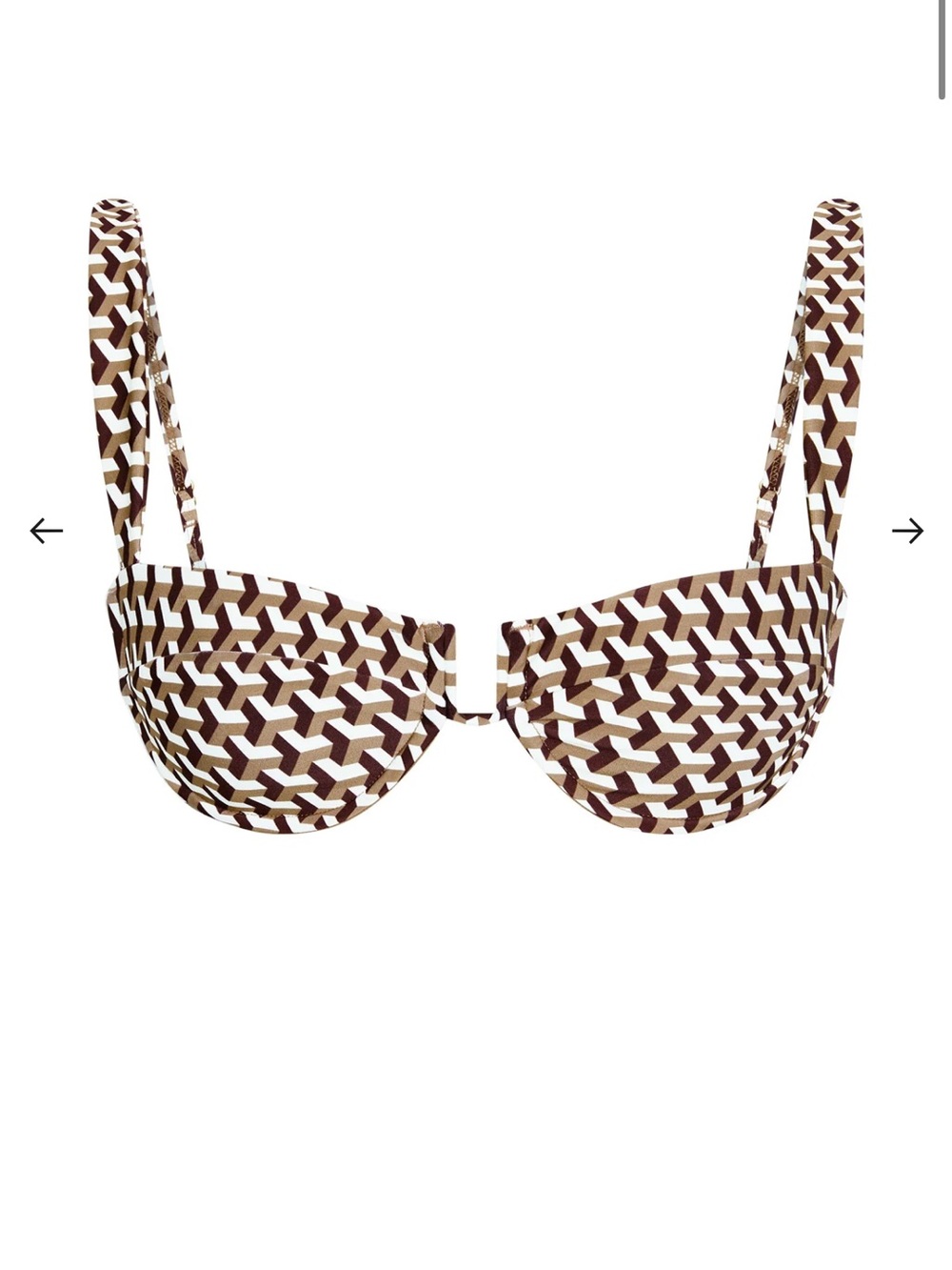 Monday Swimwear CALA ROJA TOP - HUSK GEO
